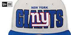 Giants 2023 NFL DRAFT SNAPBACK Stone-Royal Hat by New Era - 3rd View