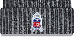 Giants 2023 SALUTE-TO-SERVICE Black -Grey Knit Beanie Hat by New Era - 3rd View