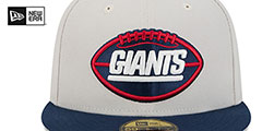 Giants 2024 HISTORIC SIDELINE Stone-Navy Fitted Hat by New Era - 3rd View