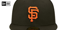 Giants BANNER SIDE-PATCH Black Fitted Hat by New Era - 3rd View