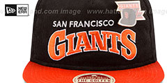 Giants HERITAGE PIN CORD SNAPBACK Black-Orange Hat by New Era - 3rd View