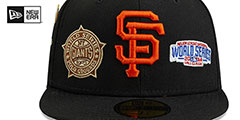 Giants HISTORIC CHAMPIONS Black Fitted Hat by New Era - 3rd View