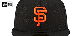 Giants SWIRL Black Fitted Hat by New Era - 3rd View