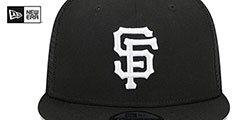 Giants TEAM-BASIC TRUCKER SNAPBACK Black-White Hat by New Era - 3rd View