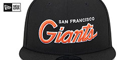 Giants TEAM-SCRIPT SNAPBACK Black Hat by New Era - 3rd View