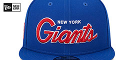 Giants TEAM-SCRIPT SNAPBACK Royal Hat by New Era - 3rd View