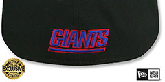 Giants THROWBACK NFL SHIELD-BASIC Black-Royal Fitted Hat by New Era - 3rd View