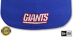 Giants THROWBACK NFL SHIELD-BASIC Royal Fitted Hat by New Era - 3rd View