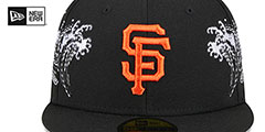 Giants TONAL WAVE Black Fitted Hat by New Era - 3rd View