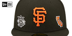 Giants TRIPLE THREAT IDENTITY Black Fitted Hat by New Era - 3rd View