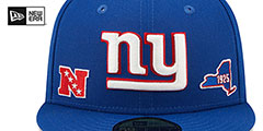 Giants TRIPLE THREAT IDENTITY Royal Fitted Hat by New Era - 3rd View