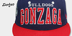 Gonzaga 2T SUPER-ARCH SNAPBACK Navy-Red Hat by Zephyr - 3rd View