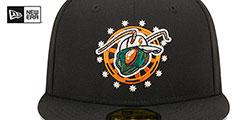 Grasshoppers MILB MARVEL DEFENDERS Black Fitted Hat by New Era - 3rd View