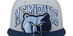 Grizzlies 2023 TIP OFF SNAPBACK Grey-Navy Hat by New Era - 3rd View