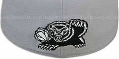 Grizzlies 2T XL-WORDMARK Grey-Black Fitted Hat by Mitchell and Ness - 3rd View