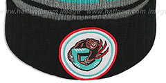 Grizzlies HIGH-5 CIRCLE BEANIE Grey-Black by Mitchell and Ness - 3rd View