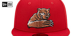 Grizzlies MILB MARVEL DEFENDERS Red Fitted Hat by New Era - 3rd View