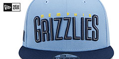 Grizzlies STATEMENT SNAPBACK Sky-Navy Hat by New Era - 3rd View