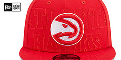 Hawks 2023 NBA DRAFT SNAPBACK Red Hat by New Era - 3rd View