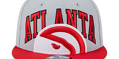 Hawks 2023 TIP OFF SNAPBACK Grey-Red Hat by New Era - 3rd View