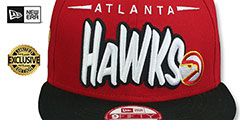 Hawks 2T HW DOPETASTIC SNAPBACK Red-Black Hat by New Era - 3rd View