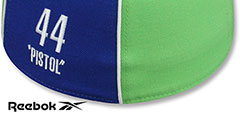 Hawks PETE MARAVICH SWINGMAN Lime-Royal Fitted Hat by Reebok - 3rd View