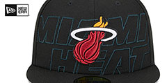 Heat 2023 NBA DRAFT Black Fitted Hat by New Era - 3rd View