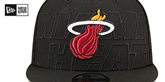 Heat 2023 NBA DRAFT SNAPBACK Black Hat by New Era - 3rd View