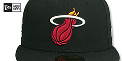 Heat 3X NBA CHAMPS CITRUS POP Black-Yellow Fitted Hat by New Era - 3rd View