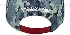 Heat DENIM-CAMO SNAPBACK Blue Hat by Mitchell and Ness - 3rd View