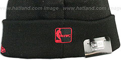 Heat HWC-BIGGIE Black Knit Beanie Hat by New Era - 3rd View