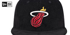 Heat LETTERMAN PIN CORDUROY Black Fitted Hat by New Era - 3rd View