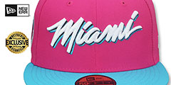 Heat MIAMI VICE SIDE-PATCH Beetroot-Blue Fitted Hat by New Era - 3rd View