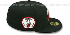 Heat SIDE TEAM-PATCH Black Fitted Hat by New Era - 3rd View