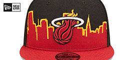 Heat SKYLINE TIP OFF SNAPBACK Black-Red Hat by New Era - 3rd View