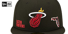 Heat TRIPLE THREAT IDENTITY Black Fitted Hat by New Era - 3rd View