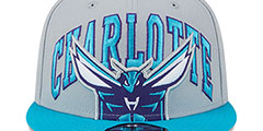 Hornets 2023 TIP OFF SNAPBACK Grey-Teal Hat by New Era - 3rd View