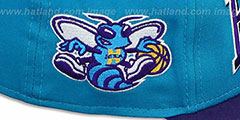 Hornets CHALK-UP HERO SNAPBACK Teal-Purple Hat by New Era - 3rd View