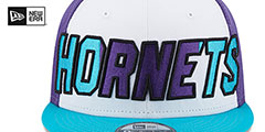 Hornets COLOR BLOCK BACK HALF SNAPBACK Hat by New Era - 3rd View