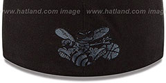 Hornets HWC FADEOUT-BASIC Black Fitted Hat by New Era - 3rd View