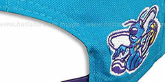 Hornets MARVEL RETRO-SLICE SNAPBACK Teal-Purple Hat by New Era - 3rd View