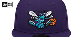 Hornets NBA CLASSIX Purple Fitted Hat by New Era - 3rd View