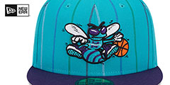 Hornets NBA CLASSIX Teal-Purple Fitted Hat by New Era - 3rd View