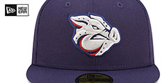 IronPigs MILB ONFIELD HOME Navy Fitted Hat by New Era - 3rd View