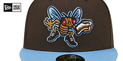 IronPigs THEME NIGHT Brown-Sky Fitted Hat by New Era - 3rd View