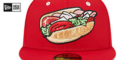 IronPigs THEME NIGHT Red Fitted Hat by New Era - 3rd View