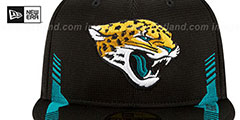 Jaguars 2021 NFL SIDELINE HOME Black Fitted Hat by New Era - 3rd View