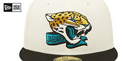 Jaguars 2022 NFL SIDELINE Cream-Black Fitted Hat by New Era - 3rd View