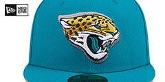 Jaguars 2024  NFL DRAFT Teal Fitted Hat by New Era - 3rd View