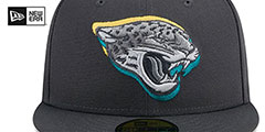 Jaguars 2024 ONSTAGE NFL DRAFT Grey Fitted Hat by New Era - 3rd View